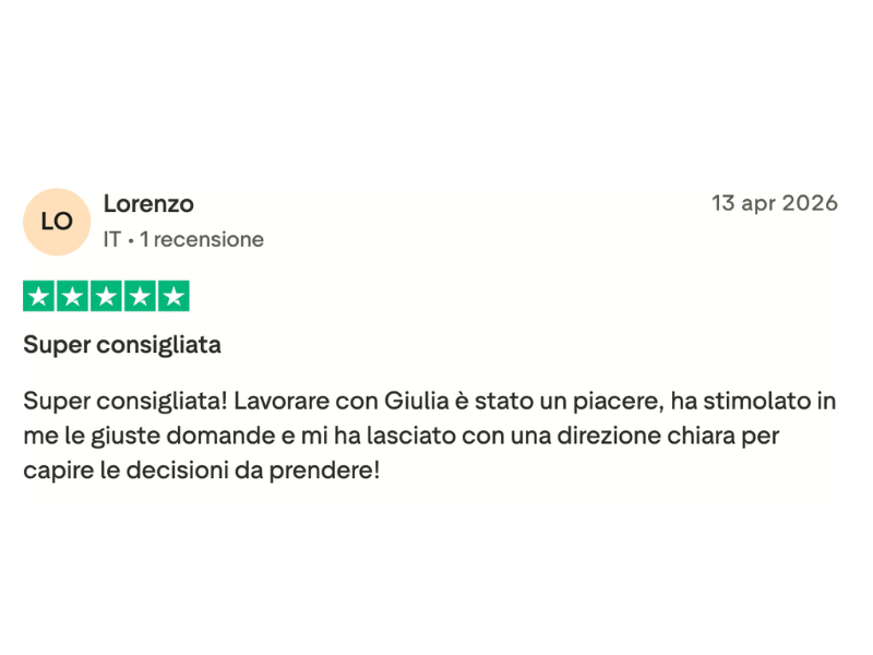 Recensione Trustpilot di Lorenzo — Super consigliata